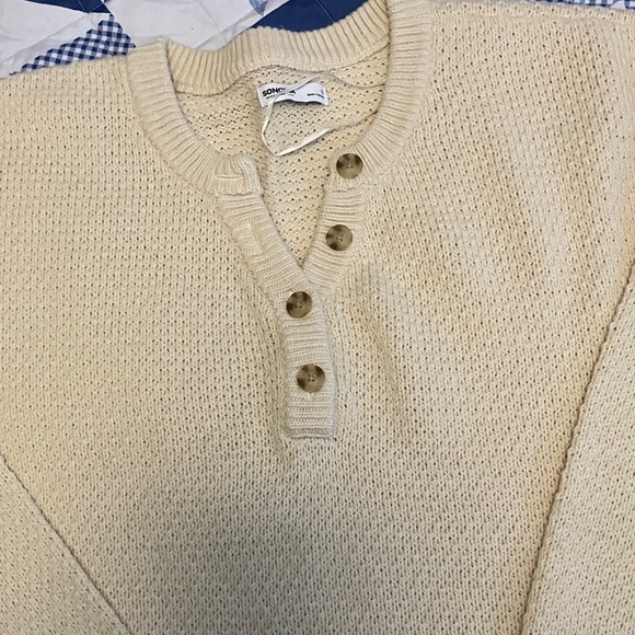 Sonoma Sweaters - Sonoma Cream Button Knit Sweater